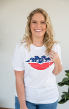 American Lips Graphic Tee-BT Graphic Tee-Stay Foxy Boutique, Florissant, Missouri