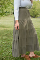 All Around Skirt in Olive-Zenana-Stay Foxy Boutique, Florissant, Missouri