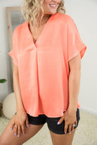 Wishful Thinker Top in Persimmon-Andre by Unit-Stay Foxy Boutique, Florissant, Missouri