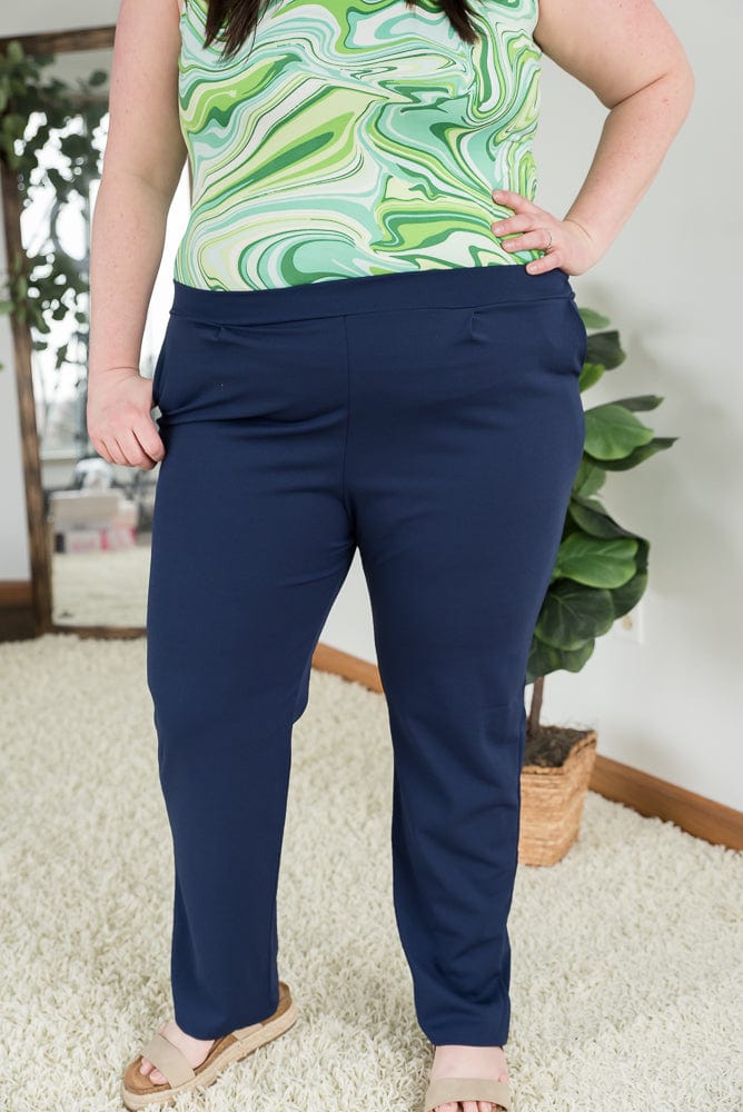 Name of the Game Pants in Navy-Heimish-Stay Foxy Boutique, Florissant, Missouri