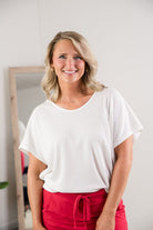 State of Mind Top in Off White-Andre by Unit-Stay Foxy Boutique, Florissant, Missouri