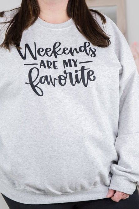 Weekends Are My Favorite Crewneck-BT Graphic Tee-Stay Foxy Boutique, Florissant, Missouri