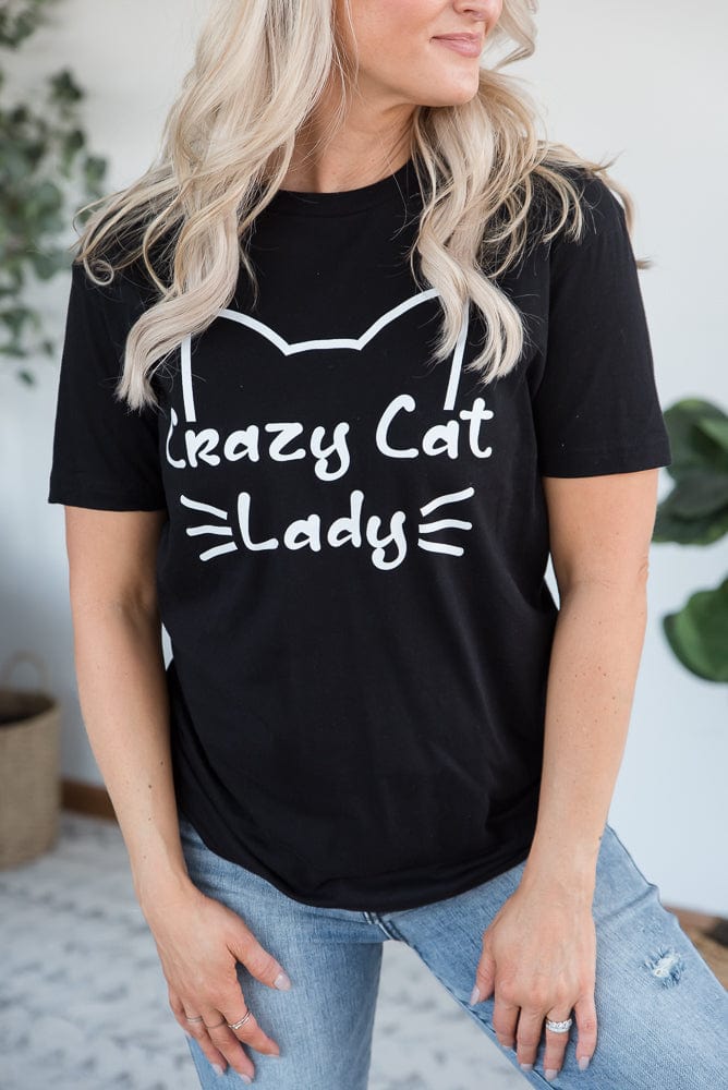 Crazy Cat Lady Graphic Tee-BT Graphic Tee-Stay Foxy Boutique, Florissant, Missouri