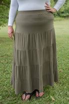 All Around Skirt in Olive-Zenana-Stay Foxy Boutique, Florissant, Missouri