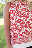 The Lady in Red Top-White Birch-Stay Foxy Boutique, Florissant, Missouri