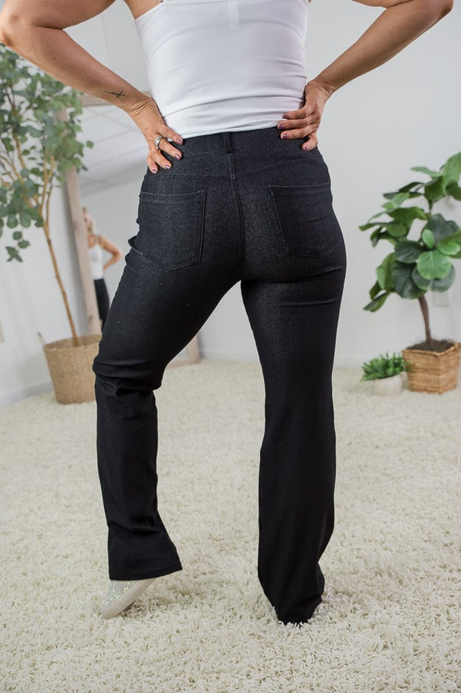 Feeling the Flare Jeggings in Black-Yelete-Stay Foxy Boutique, Florissant, Missouri