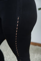 Side Stitches Leggings-White Birch-Stay Foxy Boutique, Florissant, Missouri