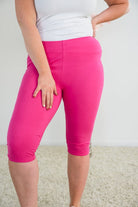 Point of Return Capri Leggings in Pink-Zenana-Stay Foxy Boutique, Florissant, Missouri