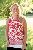 The Lady in Red Top-White Birch-Stay Foxy Boutique, Florissant, Missouri