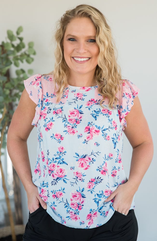 Sweet Florals Top-Andre by Unit-Stay Foxy Boutique, Florissant, Missouri