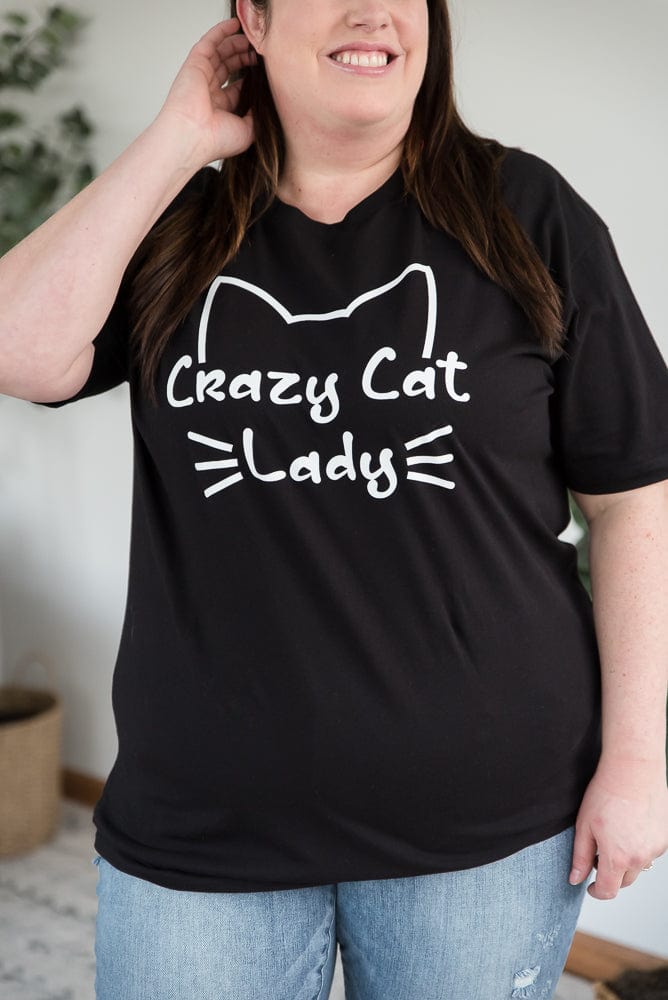 Crazy Cat Lady Graphic Tee-BT Graphic Tee-Stay Foxy Boutique, Florissant, Missouri