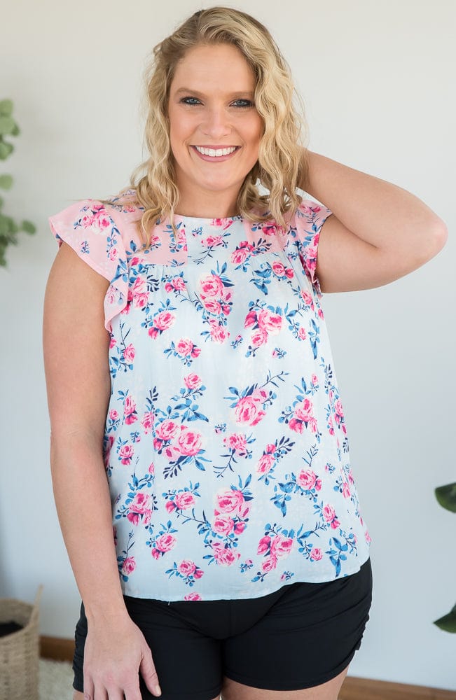 Sweet Florals Top-Andre by Unit-Stay Foxy Boutique, Florissant, Missouri