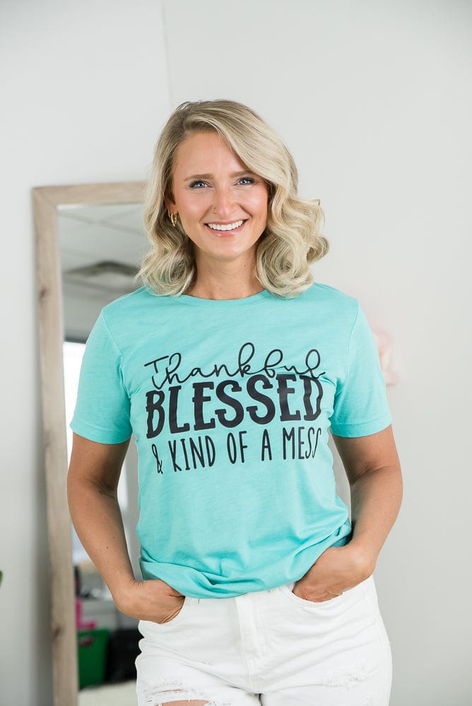 Thankful Blessed Tee-BT Graphic Tee-Stay Foxy Boutique, Florissant, Missouri