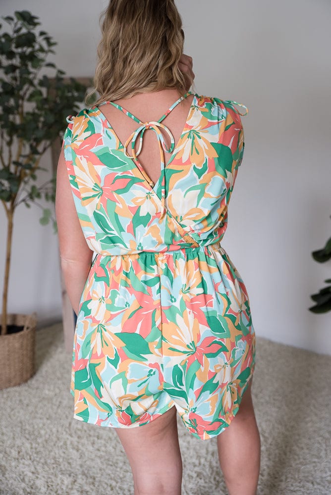 Tropical Waves Romper-White Birch-Stay Foxy Boutique, Florissant, Missouri