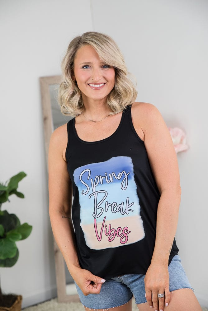 Spring Break Vibes Tank Top-BT Graphic Tee-Stay Foxy Boutique, Florissant, Missouri