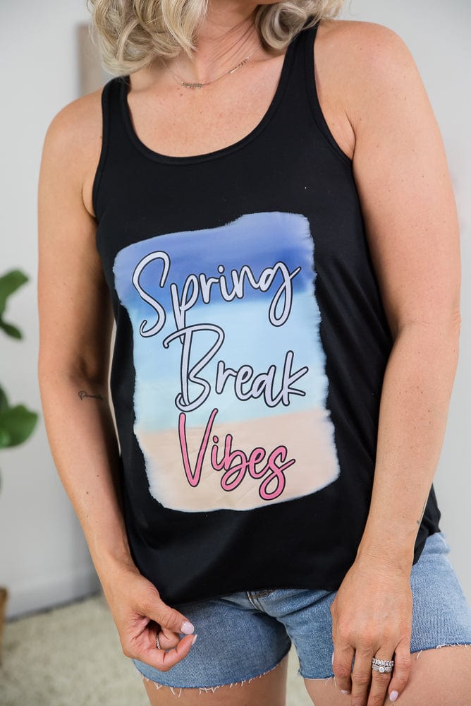 Spring Break Vibes Tank Top-BT Graphic Tee-Stay Foxy Boutique, Florissant, Missouri