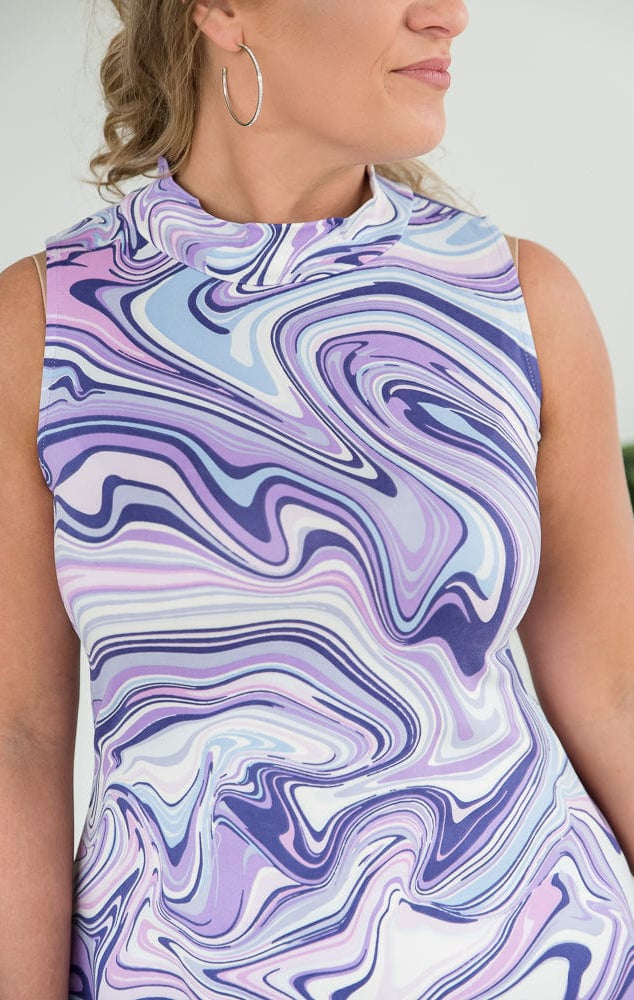 Waves of Lilac Dress-White Birch-Stay Foxy Boutique, Florissant, Missouri