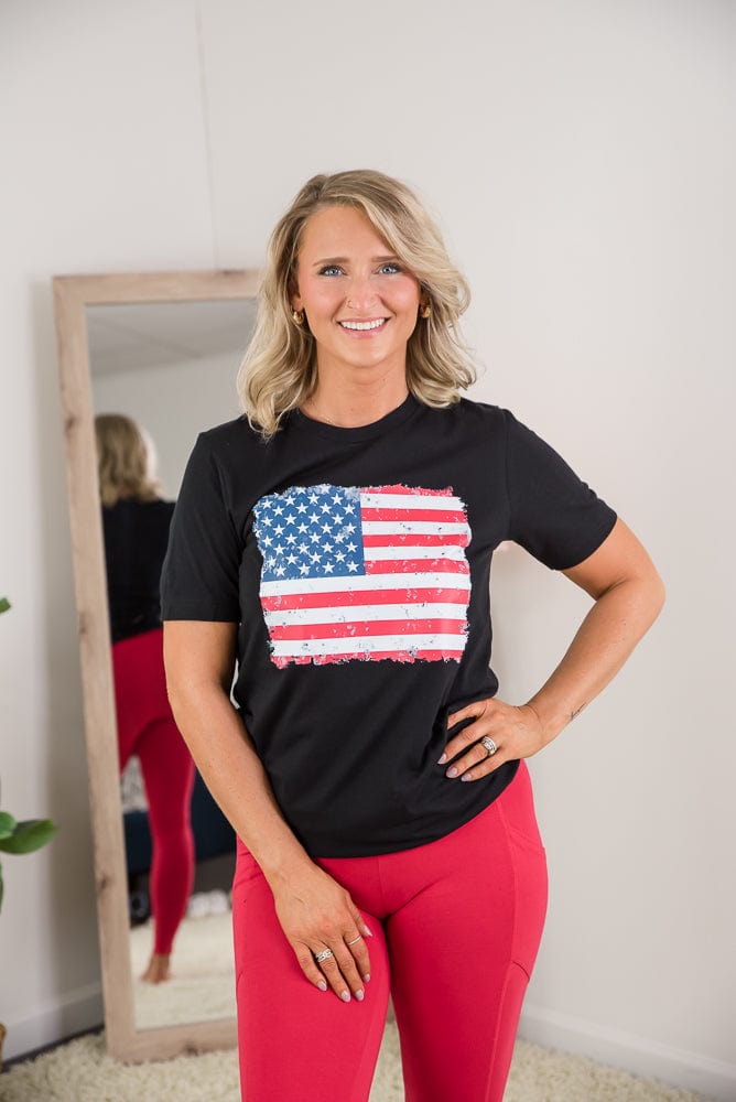 The American Flag Tee-BT Graphic Tee-Stay Foxy Boutique, Florissant, Missouri