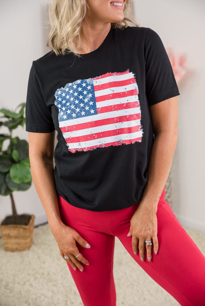 The American Flag Tee-BT Graphic Tee-Stay Foxy Boutique, Florissant, Missouri