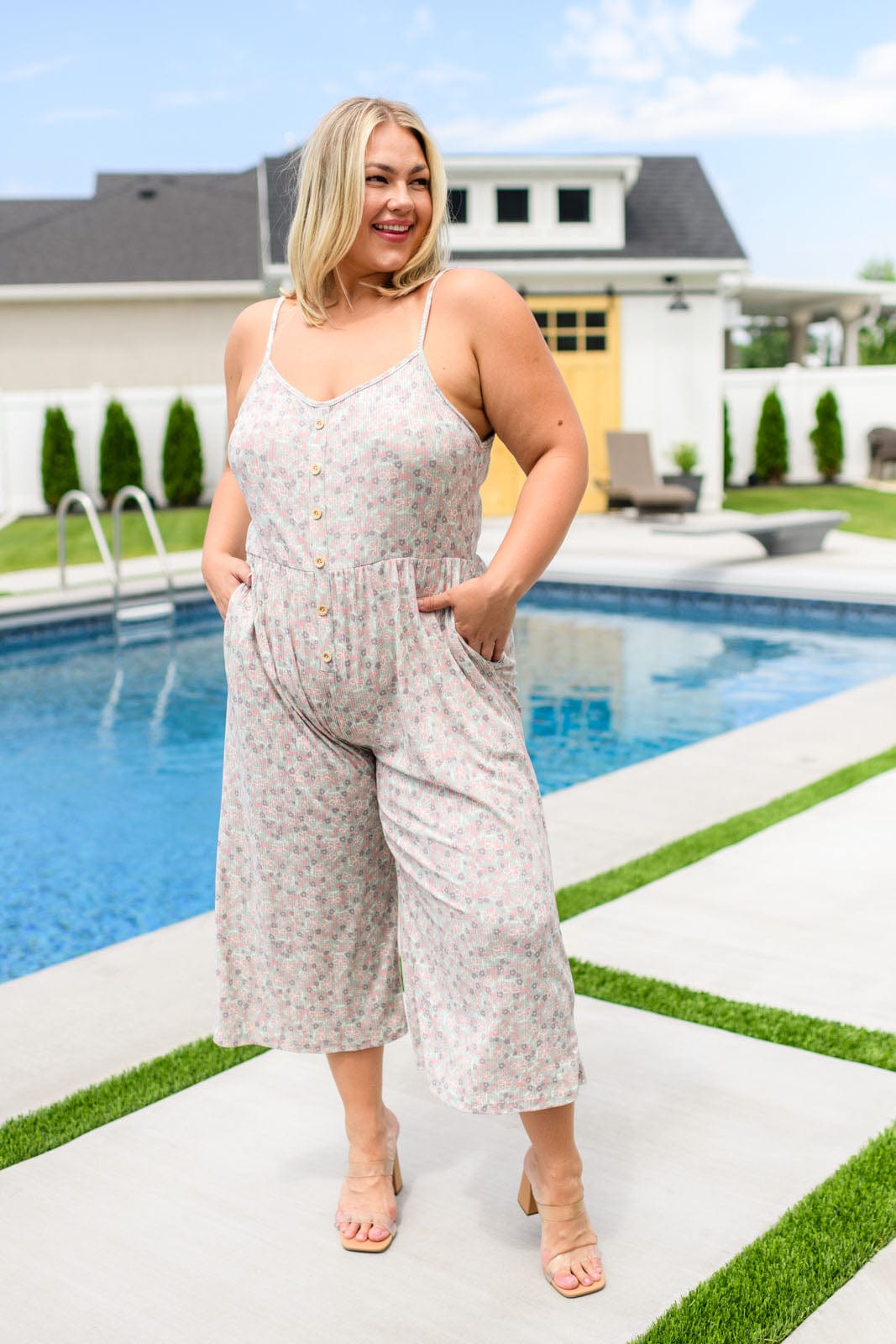 Lucky In Love Floral Jumpsuit-Jumpsuits & Rompers-Stay Foxy Boutique, Florissant, Missouri