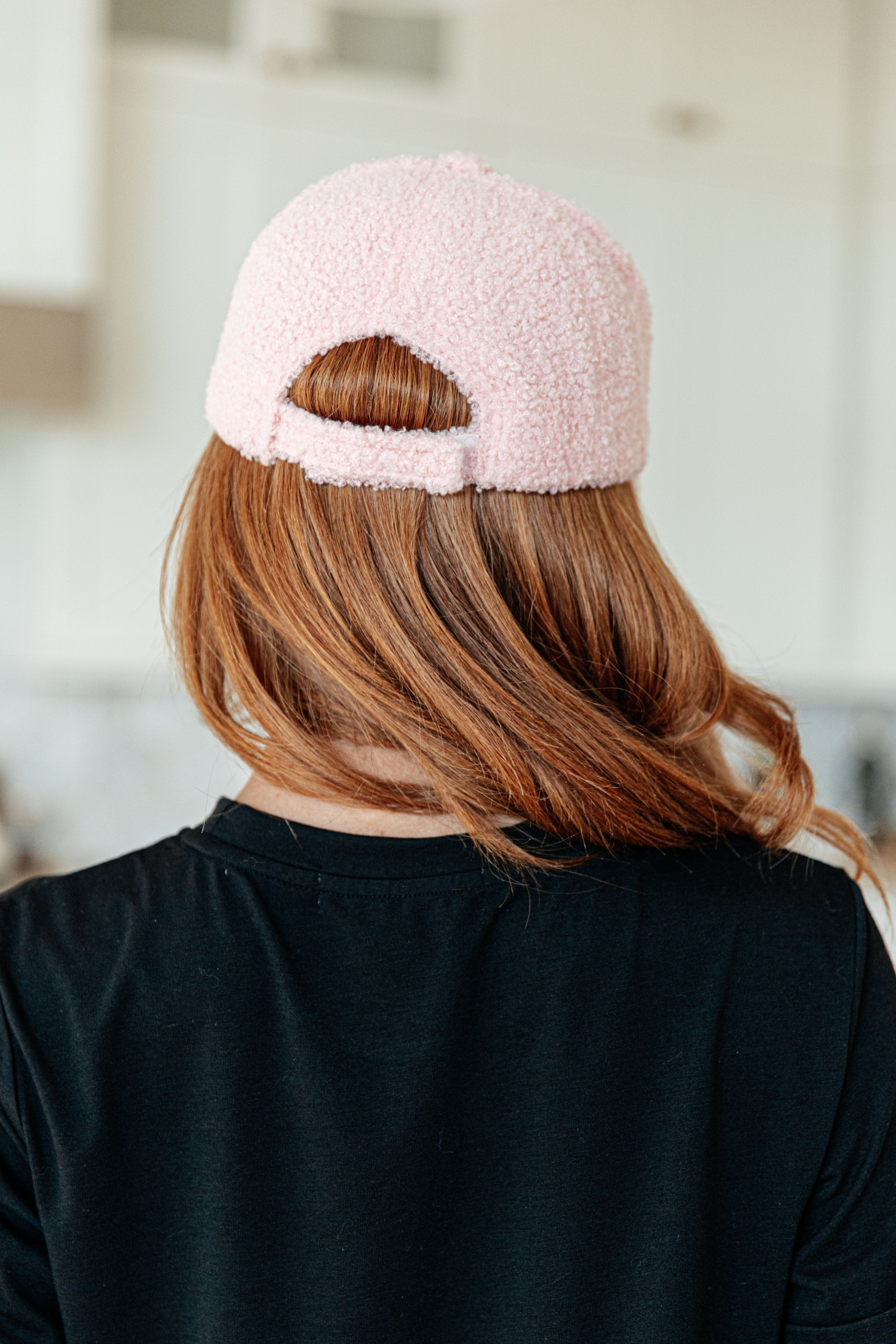 Lyla Sherpa Ball Cap in Pink-Accessories-Stay Foxy Boutique, Florissant, Missouri