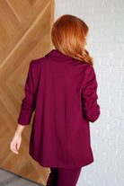 Magic 3/4 Blazer in Wine-Layers-Stay Foxy Boutique, Florissant, Missouri