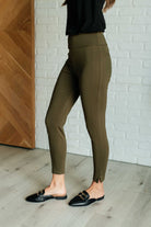 Magic Ankle Crop Skinny Pants in Olive-Bottoms-Stay Foxy Boutique, Florissant, Missouri