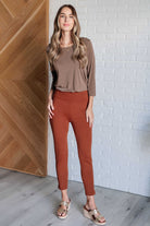 Magic Ankle Crop Skinny Pants in Rust-Bottoms-Stay Foxy Boutique, Florissant, Missouri