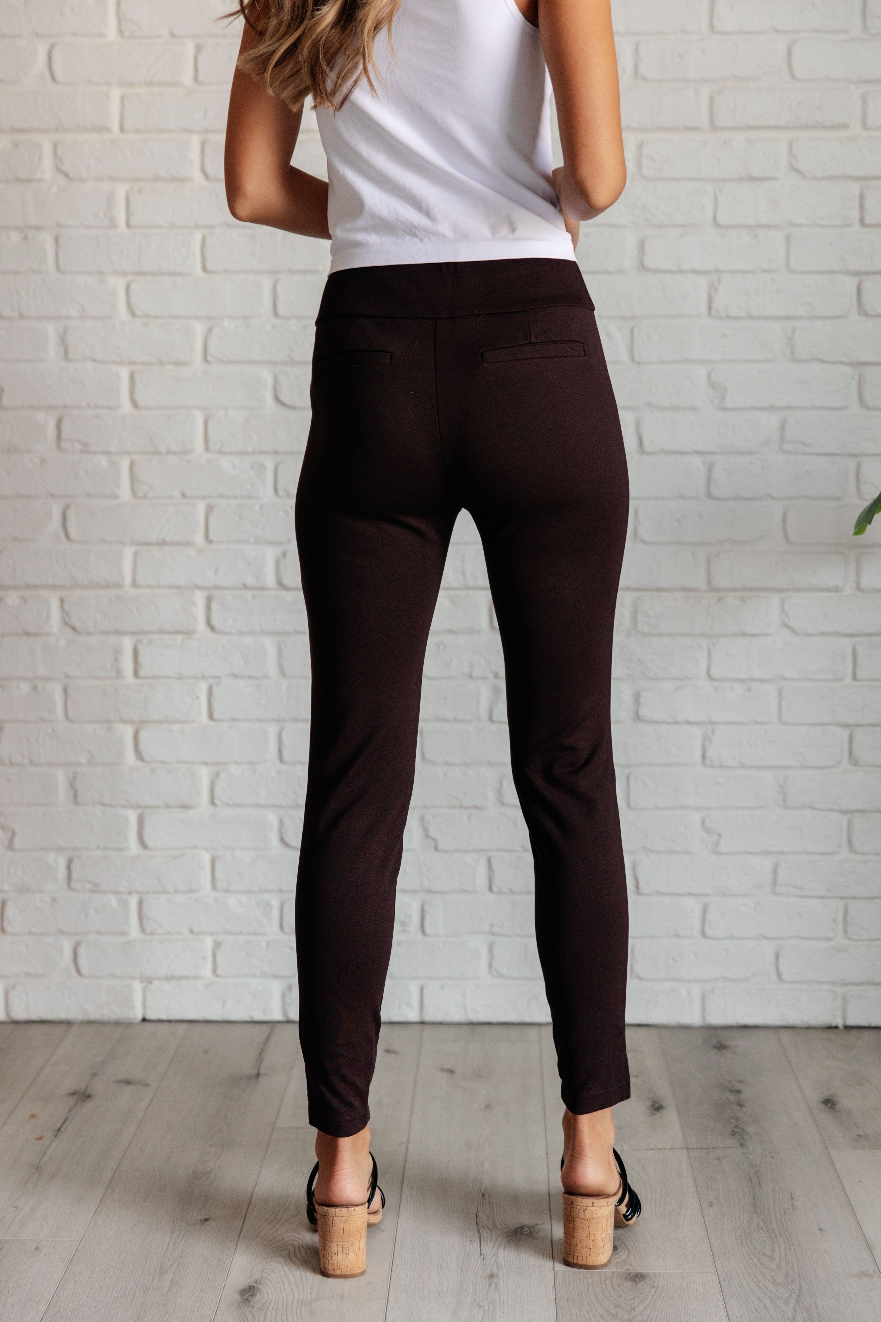 Magic Skinny 28" Pants in Chocolate-Bottoms-Stay Foxy Boutique, Florissant, Missouri