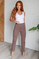 Magic Straight Pants in Dark Mocha-Bottoms-Stay Foxy Boutique, Florissant, Missouri