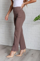 Magic Straight Pants in Dark Mocha-Bottoms-Stay Foxy Boutique, Florissant, Missouri