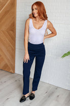 Magic Straight Pants in Navy-Bottoms-Stay Foxy Boutique, Florissant, Missouri