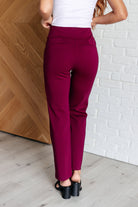 Magic Straight Pants in Wine-Bottoms-Stay Foxy Boutique, Florissant, Missouri