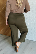 Magic Wide Leg Crop Pants in Olive-Bottoms-Stay Foxy Boutique, Florissant, Missouri