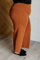 Magic Wide Leg Crop Pants in Rust-Bottoms-Stay Foxy Boutique, Florissant, Missouri