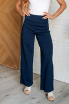 Magic Wide Leg Pants in Navy-Bottoms-Stay Foxy Boutique, Florissant, Missouri