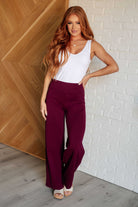 Magic Wide Leg Pants in Wine-Bottoms-Stay Foxy Boutique, Florissant, Missouri