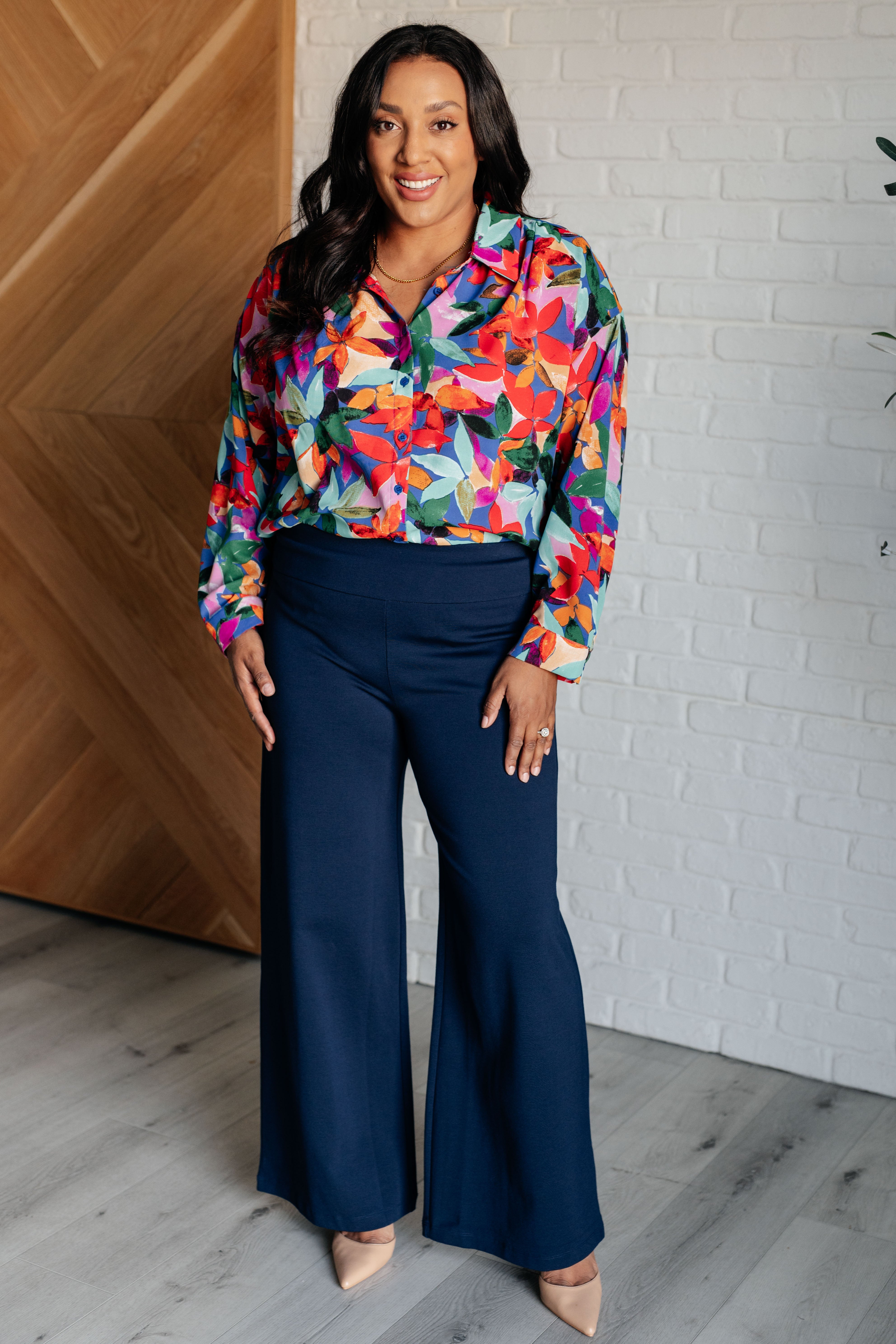 Make Like a Tree and Leaf Button Up Blouse-Tops-Stay Foxy Boutique, Florissant, Missouri