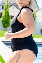 Maldives V-Neck Ruffle Detail Swimsuit-Swimwear-Stay Foxy Boutique, Florissant, Missouri