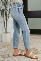 Mallory Mid Rise Bleach Wash Boyfriend Jeans-Womens-Stay Foxy Boutique, Florissant, Missouri