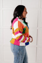 Manifesting Moment Checkered Color Block Sweater-Tops-Stay Foxy Boutique, Florissant, Missouri
