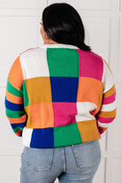 Manifesting Moment Checkered Color Block Sweater-Tops-Stay Foxy Boutique, Florissant, Missouri