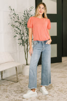 Mary Mid Rise Ankle Wide Leg + Hollywood WB + Fray Hem-Womens-Stay Foxy Boutique, Florissant, Missouri