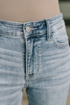 Mckaylee Mid Rise Kick Flare Jeans with Frayed Hem-Womens-Stay Foxy Boutique, Florissant, Missouri
