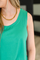 Mellow Muse Relaxed Knit Tank in Emerald-Womens-Stay Foxy Boutique, Florissant, Missouri