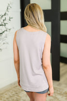 Mellow Muse Relaxed Knit Tank in Pearl Grey-Womens-Stay Foxy Boutique, Florissant, Missouri