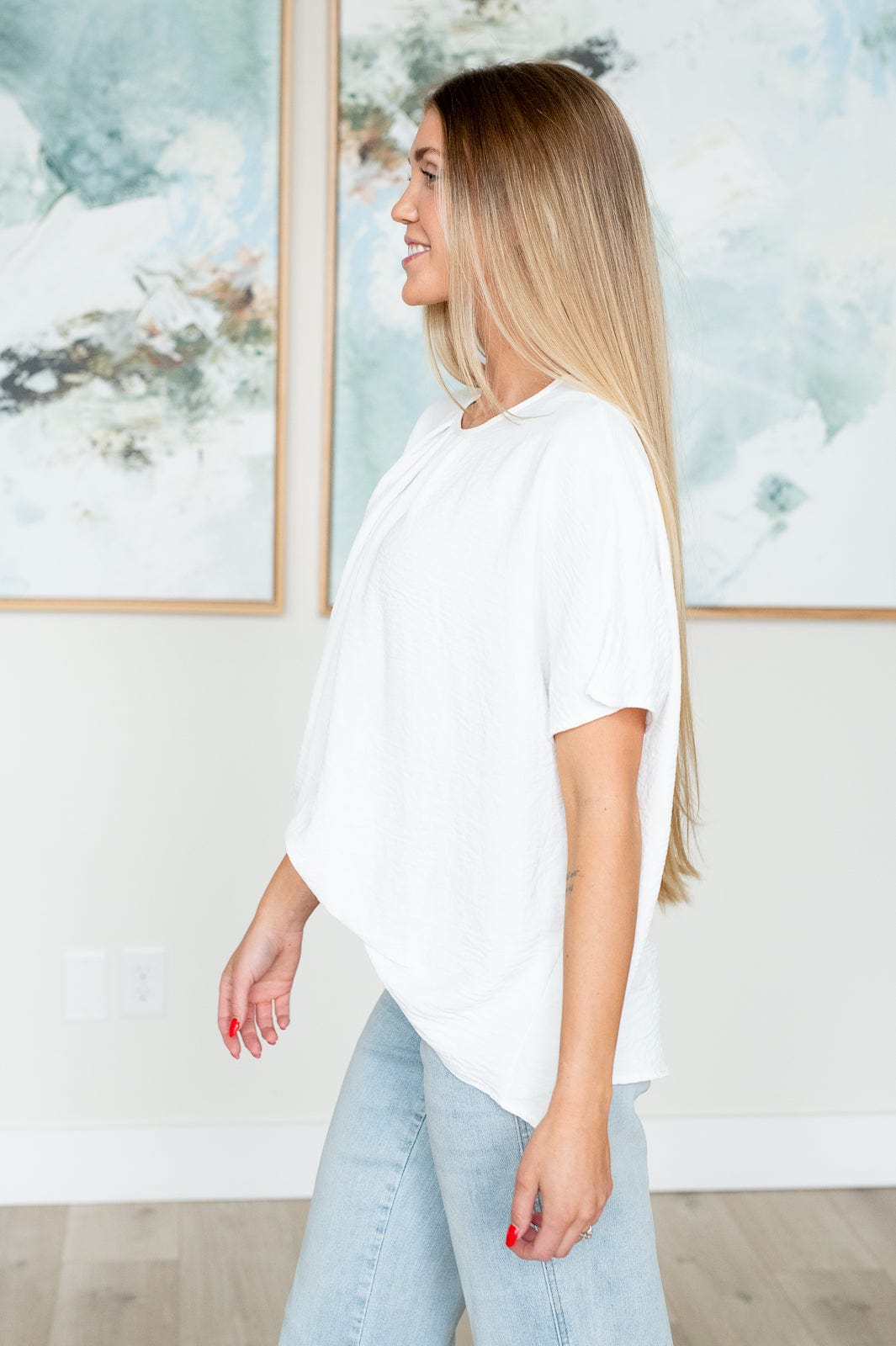 Mild Moments Pleat Detail Top-Tops-Stay Foxy Boutique, Florissant, Missouri