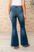 Miley High Waist Control Top Frayed Hem Flare Jeans-Womens-Stay Foxy Boutique, Florissant, Missouri