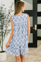 Miss Mischief V-Neck Romper in Blue-Womens-Stay Foxy Boutique, Florissant, Missouri