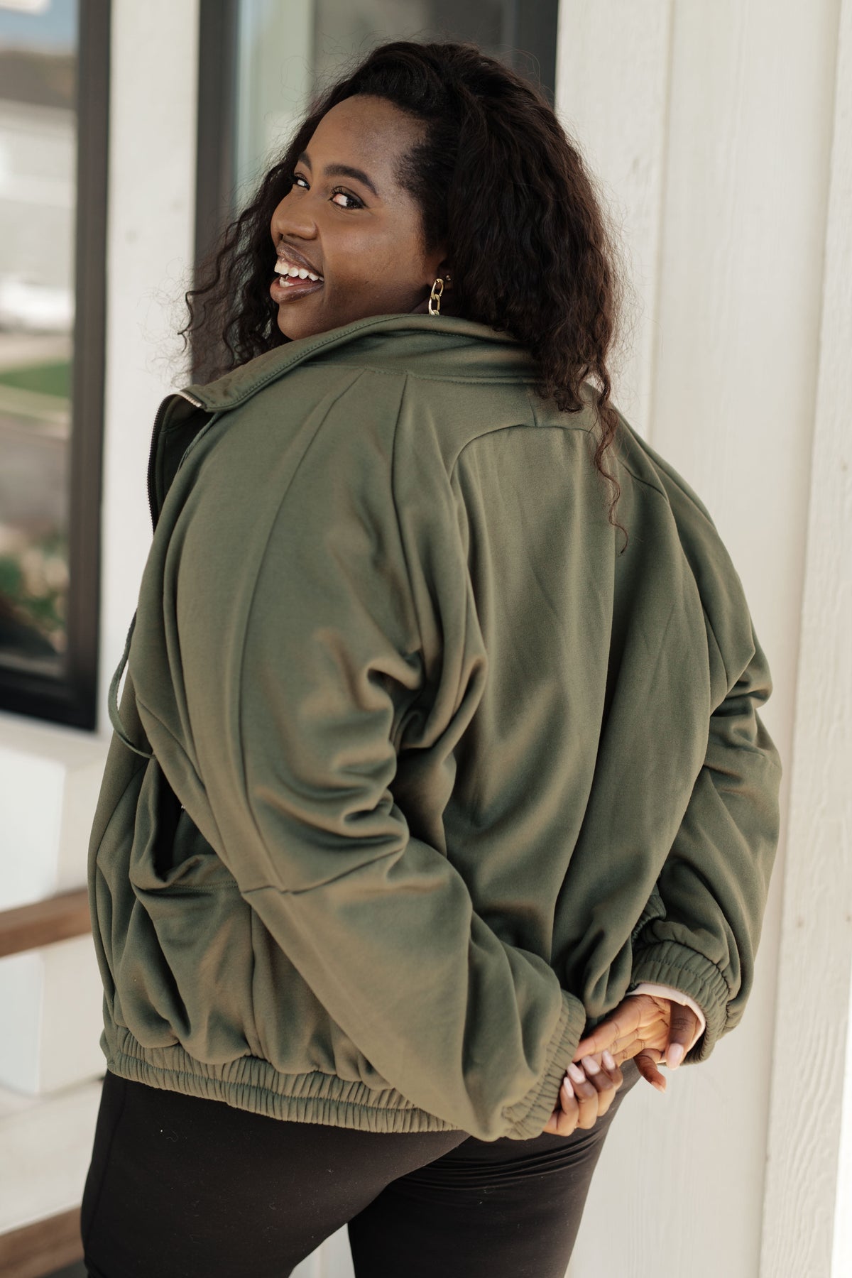 Miss You More Zip Up Sweatshirt-Tops-Stay Foxy Boutique, Florissant, Missouri